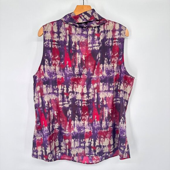 Coldwater Creek Sleeveless Cowl Neck satin top size 2X plus pink  Womens Blouse - Picture 14 of 14